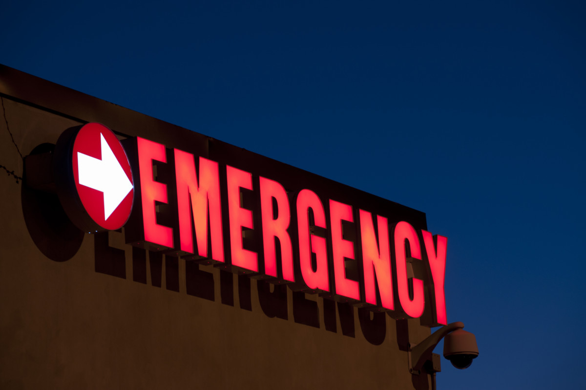Emergency lighted sign