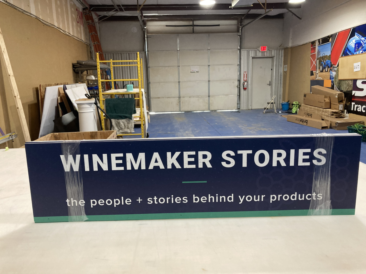 Winemaker Stories product displays