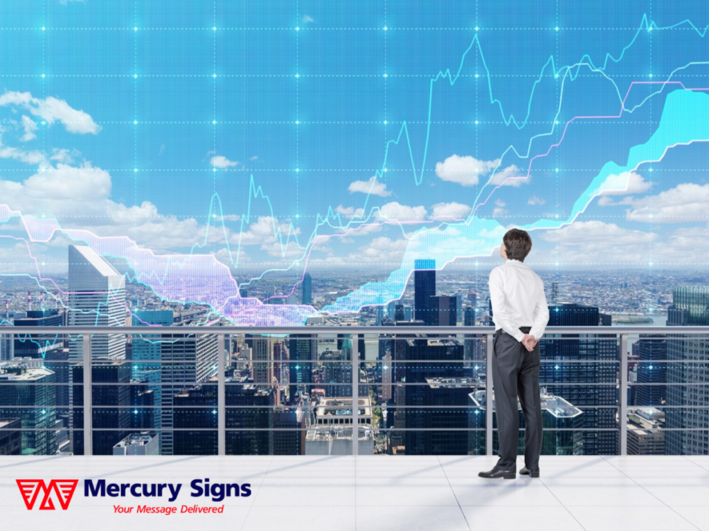 Custom wall murals by Mercury Signs enhancing the aesthetic and creativity of a modern office workspace