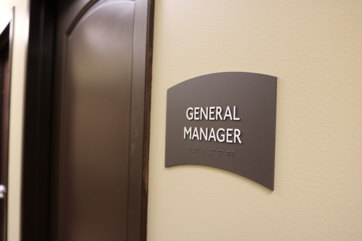 office sign general manager