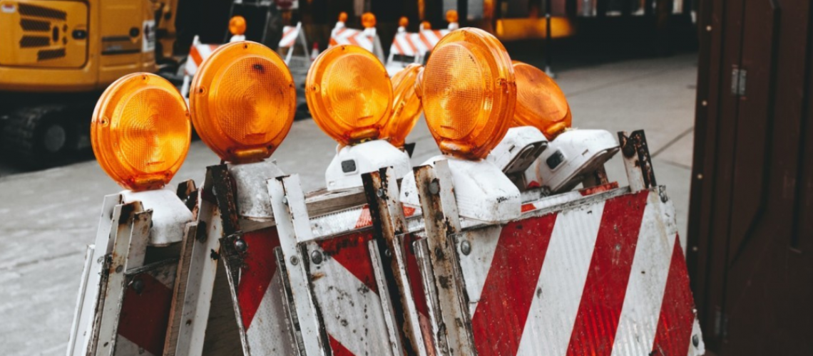 construction signs with light